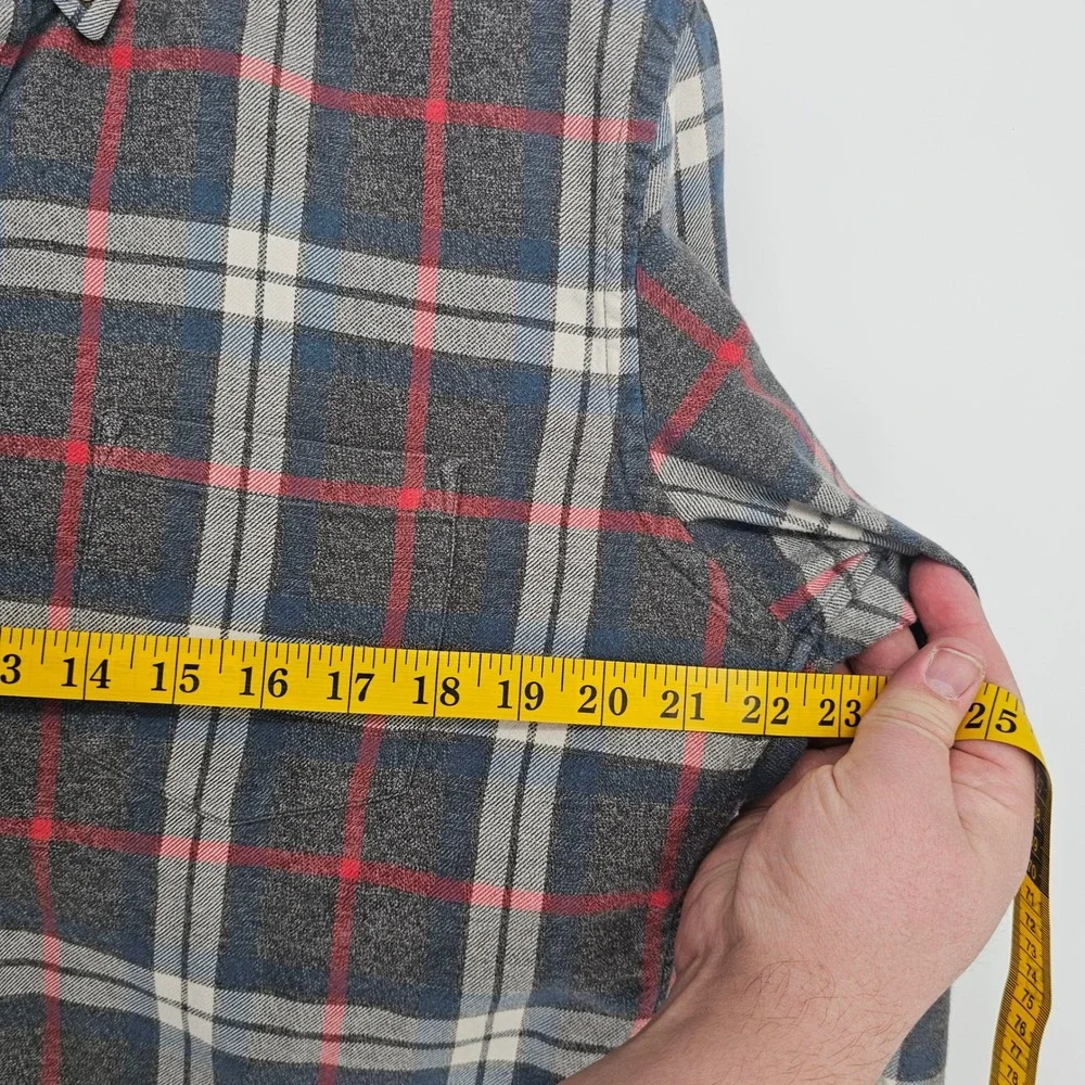 J Crew Men's Slim Fit‎ Plaid Flannel Button Down Shirt Long Sleeve Size L